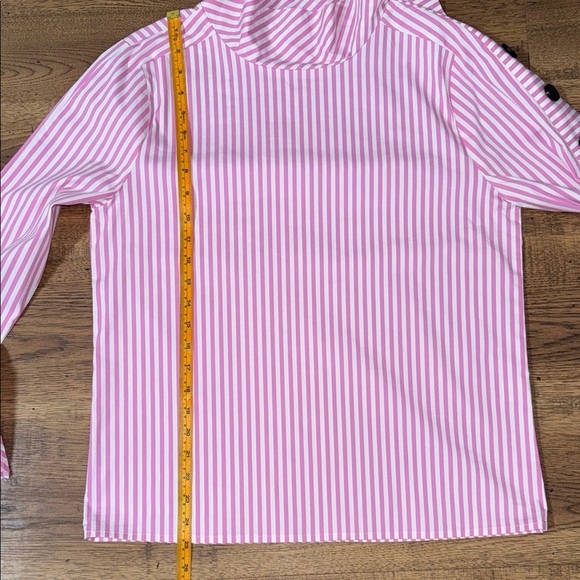 C/Z COLLECTION by CEZELE Pink Striped Women's Top with Button Detail - Picture 6 of 10